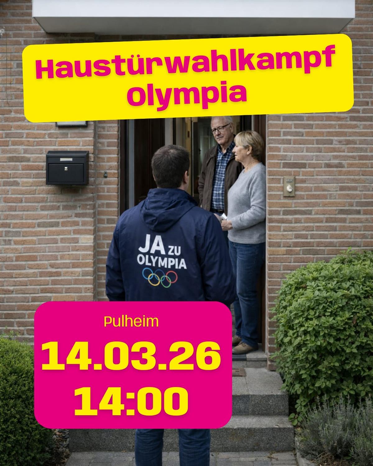 Haustürwahlkampf Olympia Pulheim